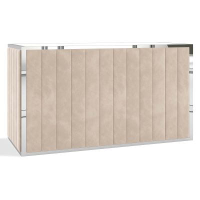 Image of Milo Bar, Silver Frame, Velvet Light Pewter